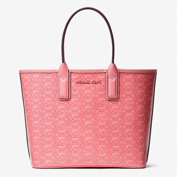 MICHAEL Michael Kors Handbags - MICHAEL KORS  Grapefruit Jodie Small Logo Jacquard Tote Bag